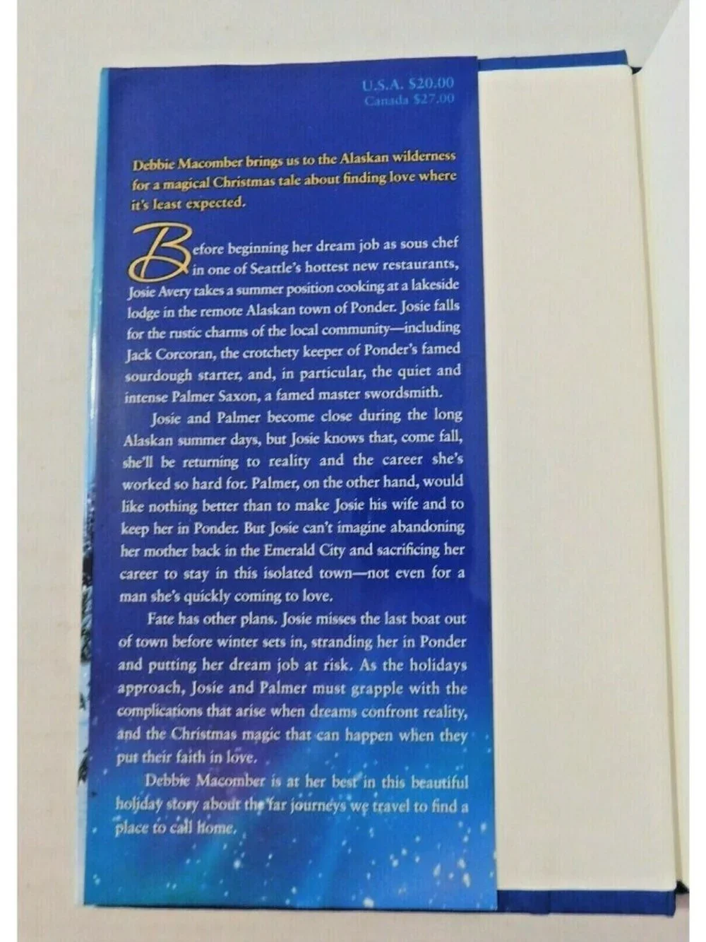 Alaskan Holiday by Debbie Macomber 1st Edition 2018 Hardcover Jacket
